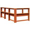 vidaXL Boekenkast Hoofdeinde L-vormig 80 cm grenenhout wasbruin