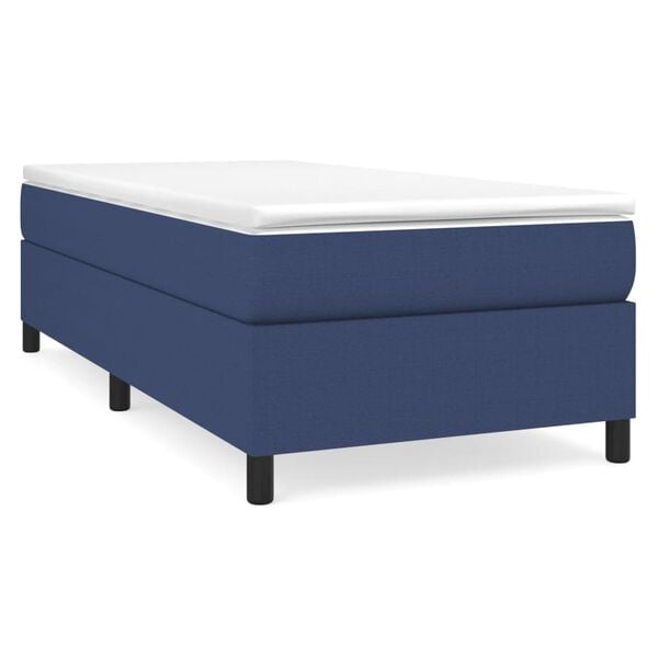 vidaXL Boxspring bed 100x200 cm stof blauw