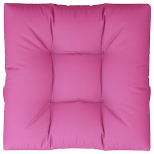 vidaXL Palletkussen 70x70x12 cm stof roze