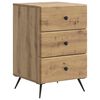 vidaXL Nachtkastje Artisanaal eiken 43 x 41 x 66,5 cm Bewerkt hout