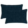 vidaXL Kussensloop 2 st HOUTEN Marineblauw 30 x 50 cm Nep Konijnenbont