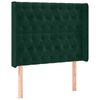 vidaXL Hoofdbord met randen 93x16x118/128 cm fluweel donkergroen