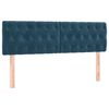 vidaXL Boxspring met matras fluweel donkerblauw 160x200 cm