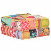vidaXL Poef 70 x 70 x 34 cm Patchwork Stof