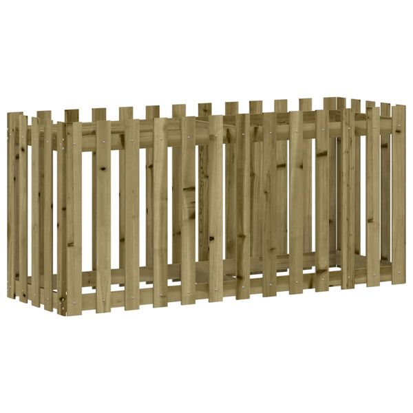 vidaXL Plantenbak verhoogd hekontwerp 150x50x70 cm ge&iuml;mpregneerd hout