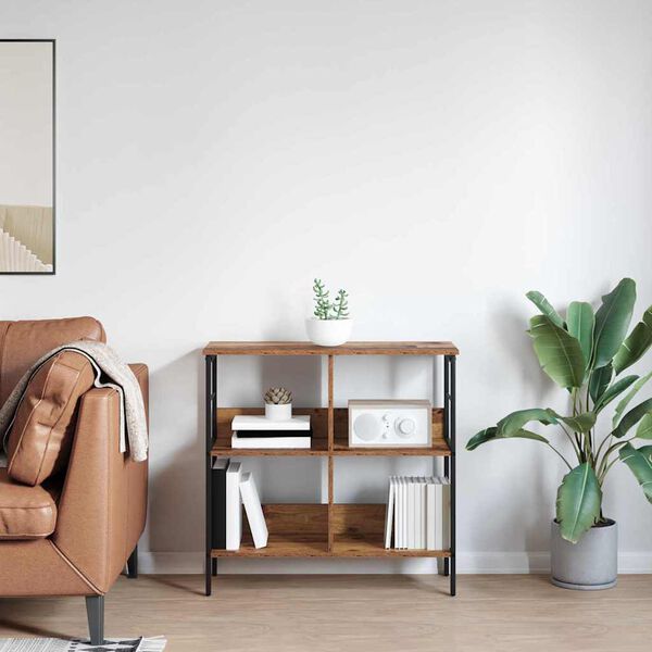 vidaXL Boekenkast Oud Hout 82 x 32 x 79 cm Bewerkt hout