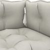 vidaXL 6-delige Loungeset met taupe kussens pallet hout