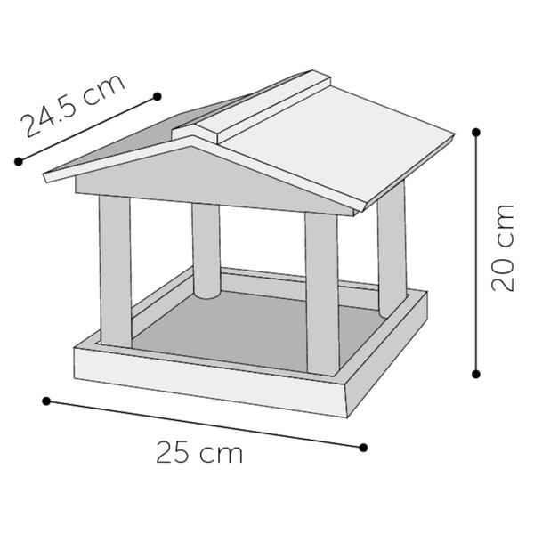 FLAMINGO Vogelvoederhuisje Sita 25x24,5x20 cm natuurlijk