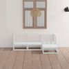 vidaXL 4-delige Loungeset massief grenenhout wit