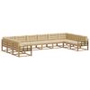 vidaXL Buiten bankenset 10 st Wit en Beige