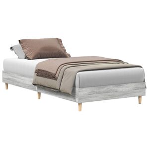 vidaXL Bedframe Grijs Sonoma 203 x 93 x 25 cm Bewerkt hout