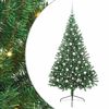 vidaXL Kunstmatig Voorverlicht Kerstboom met 300 LED Groen 210 cm PVC