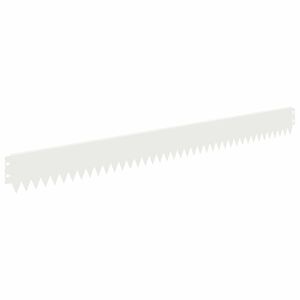 vidaXL Gazonrand 20 pcs 103 x 10 cm Staal Wit