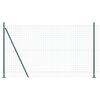 vidaXL Hek met Paal Groen 1,4 x 10 m Staal en PVC