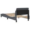 vidaXL Bedframe "Dover" 90x200 cm fluweel donkergrijs