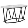 vidaXL Salontafel Grijs 80 x 40 x 40.5 cm Bewerkt hout en metaal