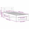 vidaXL Bedframe met hoofdeinde Wasbruin 90 x 190 cm Massief grenenhout
