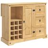 VidaXL Keukenopslag Honing Wax 112 x 70 x 91,5 cm Massief dennenhout