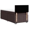 vidaXL Boxspring met matras stof donkerbruin 80x200 cm