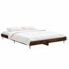 vidaXL Bedframe bewerkt hout gerookt eikenkleurig 135x190 cm