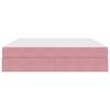 vidaXL Opbergbed met matras met matras Roze 180 x 200 cm Fluweel