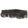 vidaXL Tuinbankenset 9 st Grijs poly rattan