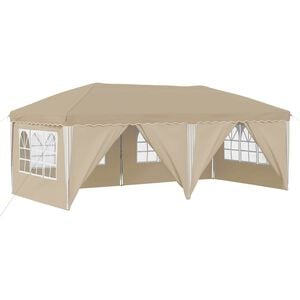 vidaXL Pop-up Feesttent 575 x 288 x 245 cm Cr&egrave;mekleurig