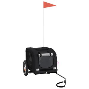 vidaXL Hondenfietstrailer oxford stof en ijzer zwart