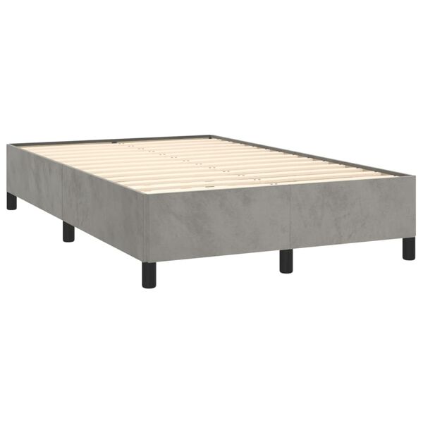 vidaXL Bedframe zonder matras 120x200 cm fluweel lichtgrijs