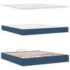 vidaXL Ottoman bed met matras 180x200cm stof blauw