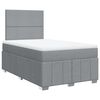 vidaXL Boxspring met matras stof lichtgrijs 120x190 cm