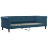 vidaXL Slaapbank onderschuifbed en matrassen 80x200 cm fluweel blauw