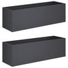 vidaXL Plantenbak 2 st Antraciet 80 x 30 x 30 cm Koudgewalst staal