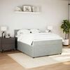 vidaXL Boxspring met matras fluweel lichtgrijs 140x190 cm