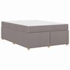 vidaXL Bedframe met matras Taupe 140 x 200 cm Stof