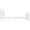vidaXL Bedframe met hoofd- en voeteneinde metaal wit 183x213 cm
