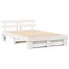 vidaXL Bedframe met hoofdeinde Wit 150 x 200 cm Massief grenenhout