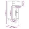 vidaXL Badkamerkast FLORO Wasbruin 35 x 30 x 90 cm Massief Vurenhout