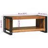vidaXL Salontafel Bruin 90 x 50 x 38 cm Massief Acaciahout