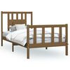 vidaXL Bedframe met hoofdbord massief hout honingbruin 100x200 cm