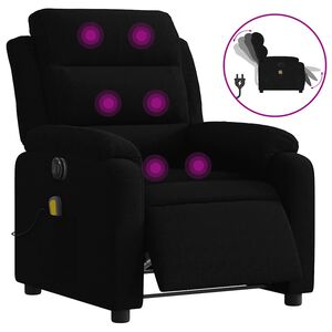 vidaXL Massagestoel elektrisch verstelbaar fluweel zwart