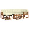 vidaXL Buiten bankenset met kussen 7 pcs Natuurlijk en Cr&egrave;me