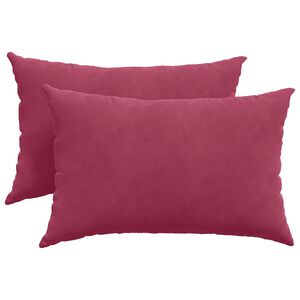 vidaXL Sofa Kussens 2 stuks Wijnrood 60 x 40 cm Cordstof