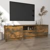 vidaXL Tv-meubel 140x35x40 cm bewerkt hout gerookt eikenkleurig