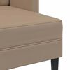 vidaXL 2-zitsbank met chaise longue L-vorm Cappuccino 125 cm Kunstleer