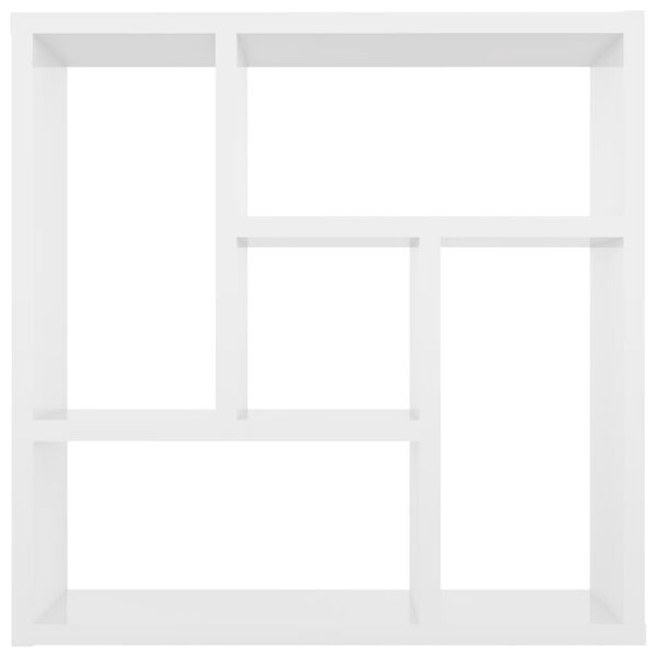 vidaXL Wandschap 45,1x16x45,1 cm bewerkt hout hoogglans wit