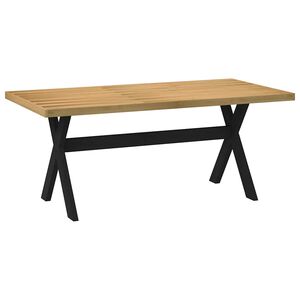 vidaXL Wandtafel NOAIN X-vormige poten 180x90x75 cm massief hout