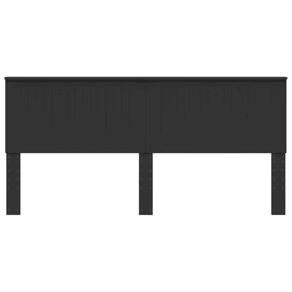 vidaXL Hoofdbord met hoofdeinde Zwart Eiken 200 cm Bewerkt hout