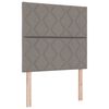 vidaXL Hoofdbord Taupe 90 cm Stof