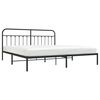 vidaXL Bedframe met hoofdbord metaal zwart 200x200 cm